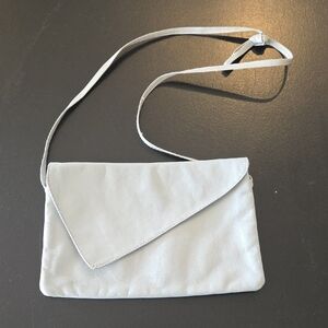 Light Blue Envelope Crossbody Bag with Slim Strap